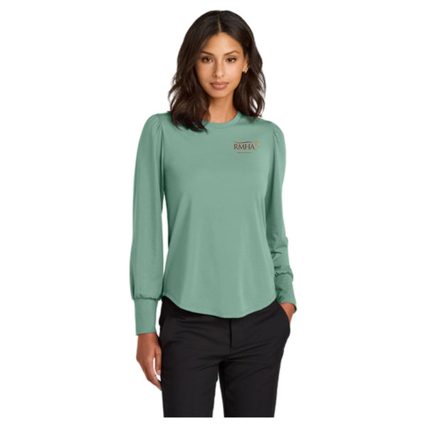 Mercer+Mettle® Women’s Stretch Jersey Long Sleeve Blouson Top